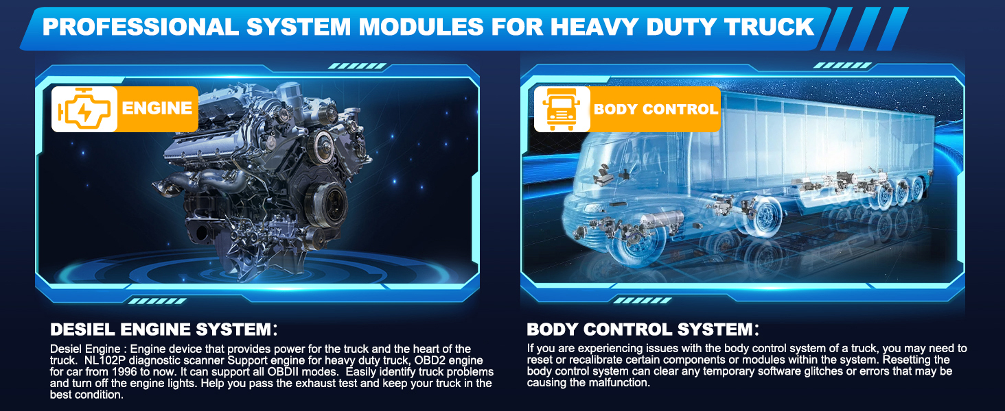 NEXAS NL102 Plus Full Systems Heavy Duty Truck Scan Tool Force DPF