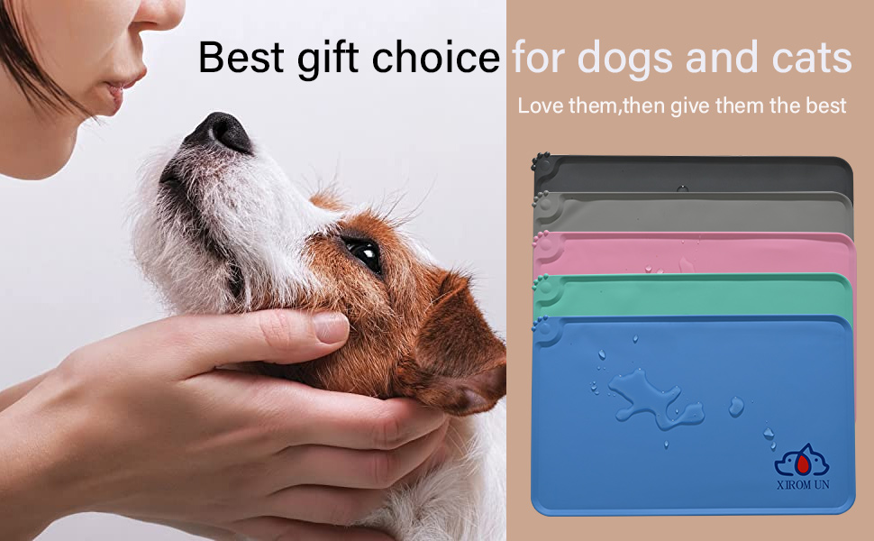 XIROMON cat Food mat，Dog Food mat，Dog mat for Food and