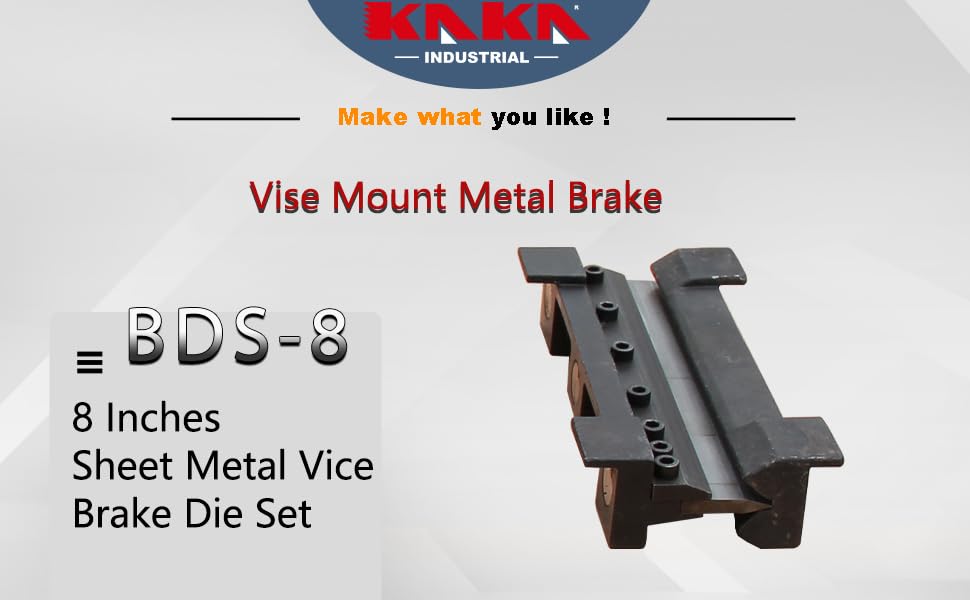 KAKA INDUSTRIAL BDS8, 8 Inches Vise Mount Metal Brake Bender Attachment Bending Sheet Metal