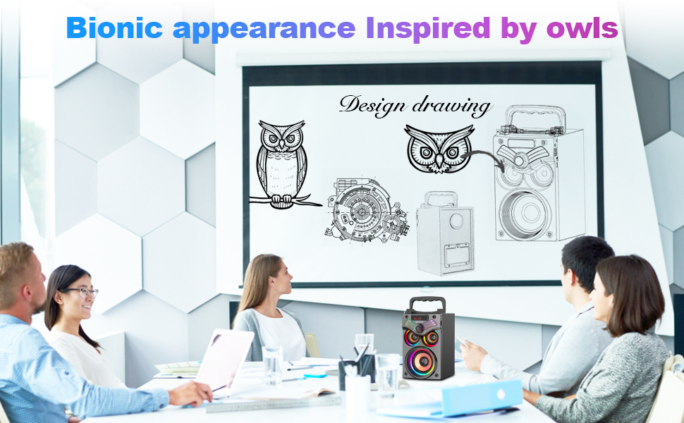 Owl appearance Bluetooth speaker, Bluetooth speaker with light,cool gifts