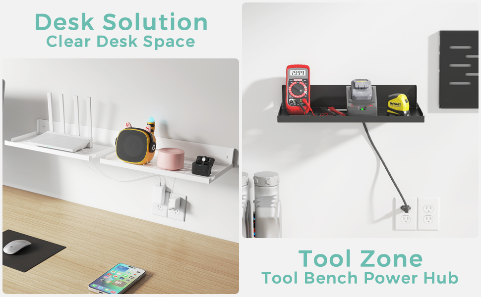 Wall-mounted Shelf for Charging Devices