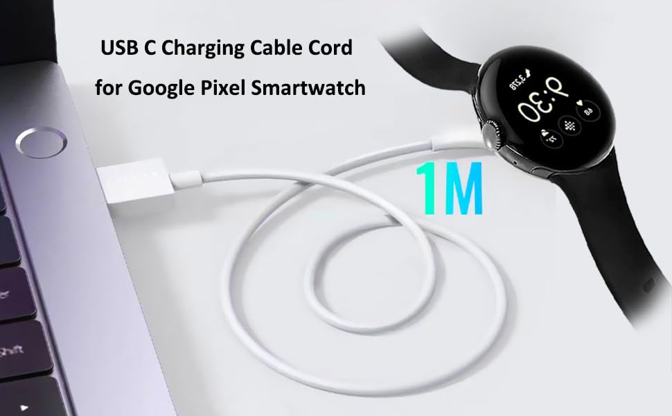 USB C for Google Pixel Watch Fast Charging Cable, 3.3FT