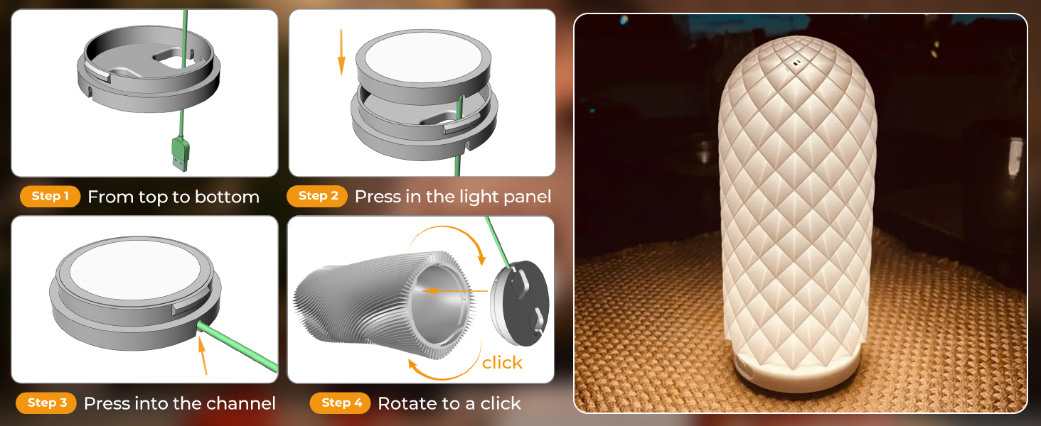 3D printed model of Bambu Lab's LED Light Kit 001