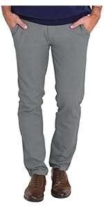 WESTACE Mens Chino Pants Slim Fit Casual Classic Flat Front