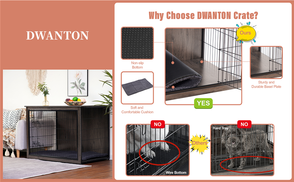 dog crate with mat