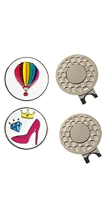 Golf Ball Markers with Hat Clips for Men Women Golfer