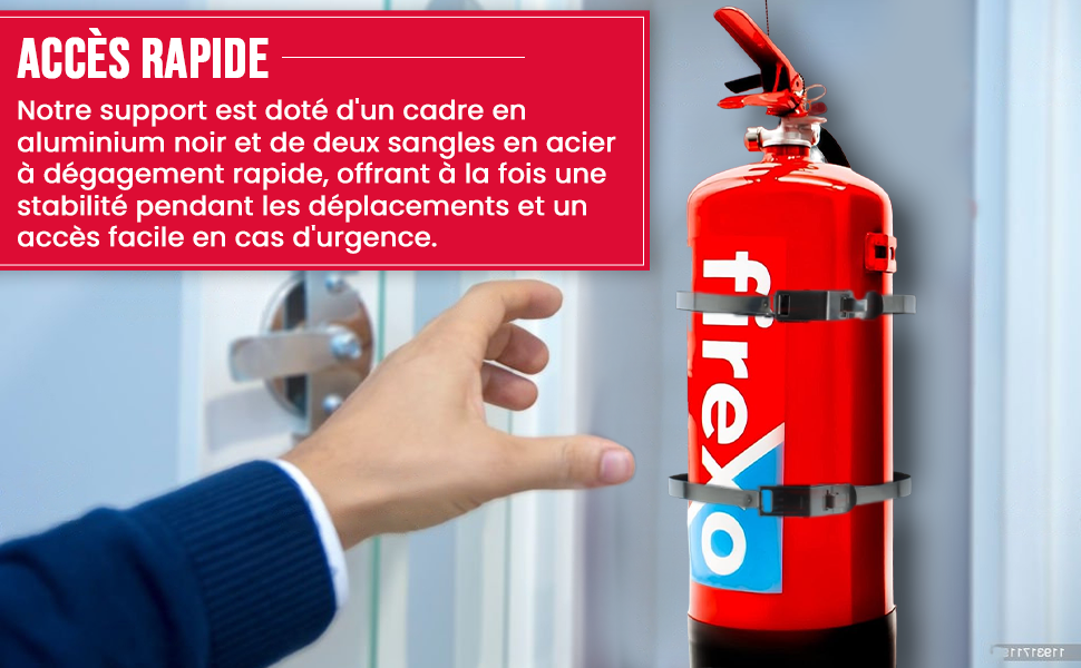 Firexo Support de Montage pour 6L Extincteur Support de Transport pour extincteur Automatique