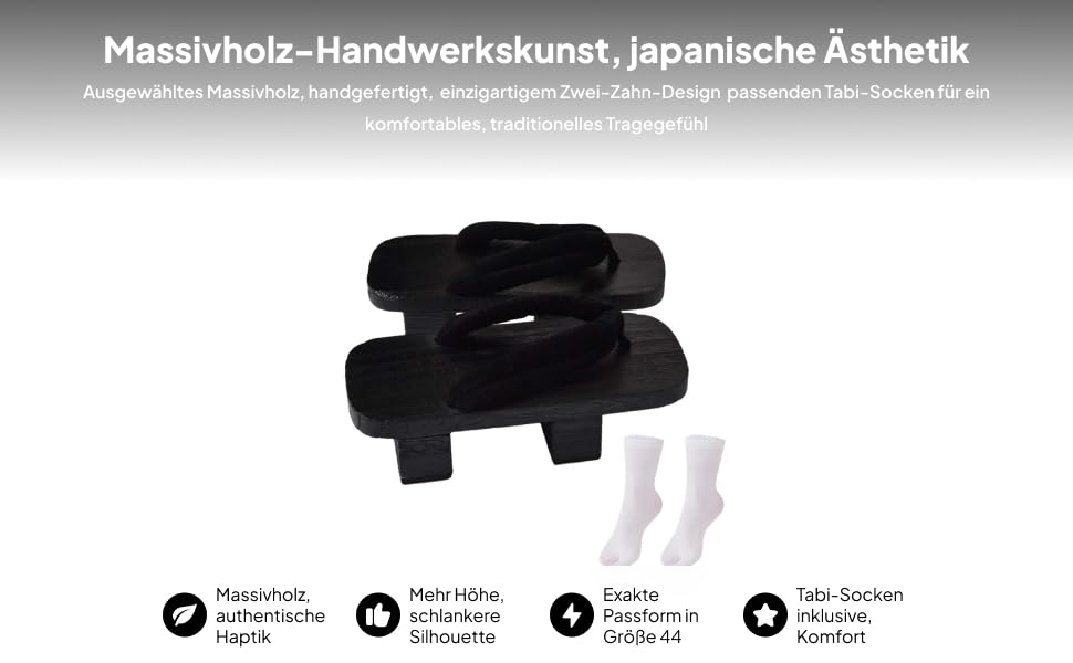 Amazon.com | UxicRuya Japanese Wooden Clogs, Japanese Geta