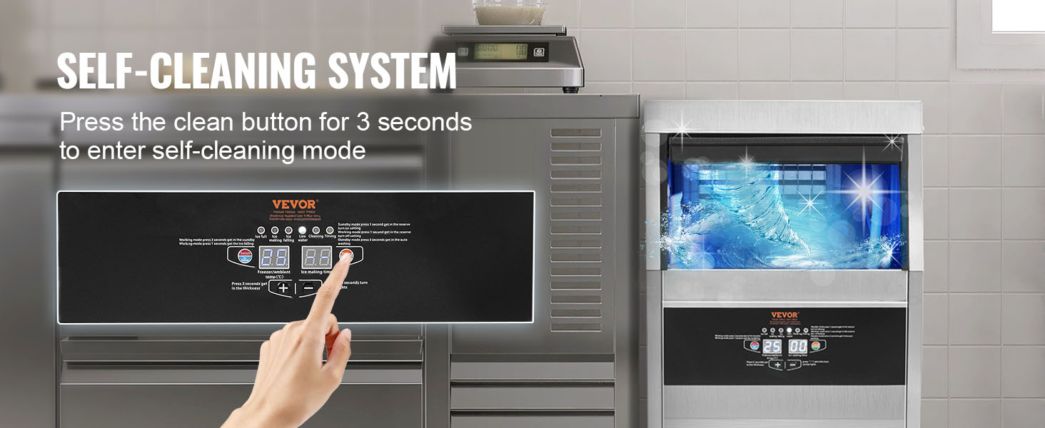 VEVOR Commercial Ice Maker, 80lbs/24H, Ice Maker Machine, 40 Ice Cubes