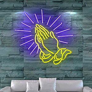 ネオンサイン 祈る インテリア ネオン管 インテリア 室内装飾 看板