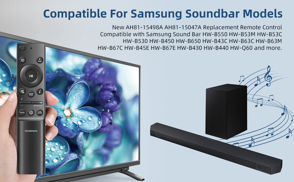 Replacement Remote Control for Samsung Sound bar soundbar surround sound