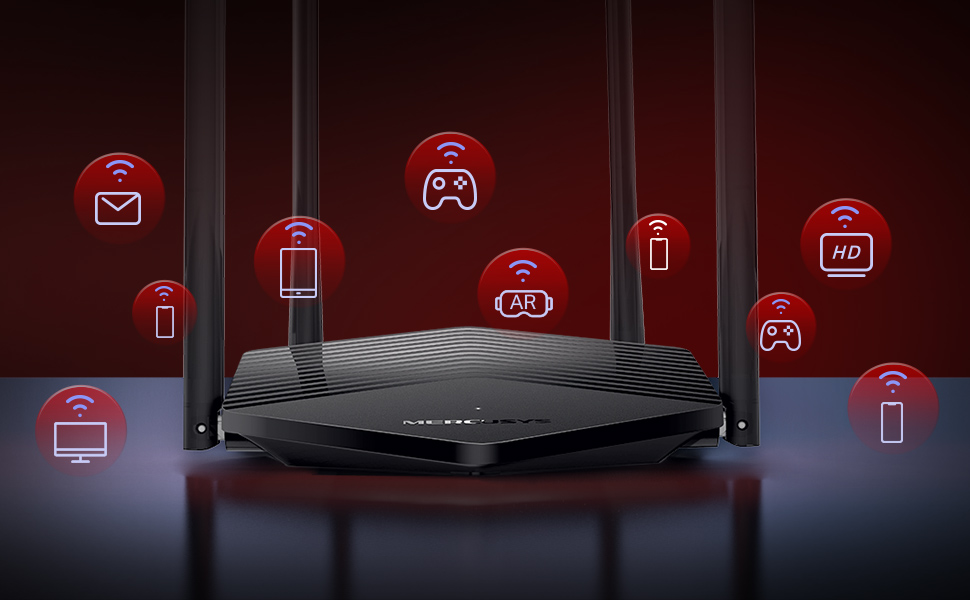 Mercusys MR60X AX1500 WiFi 6 Router | Dual Band 1500 Mbps Wireless 1.5 ...