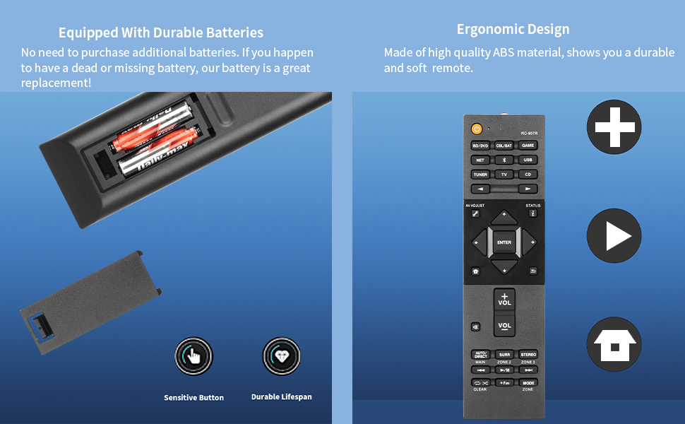 RC957R Remote Control Compatible with Pioneer VSXLX102
