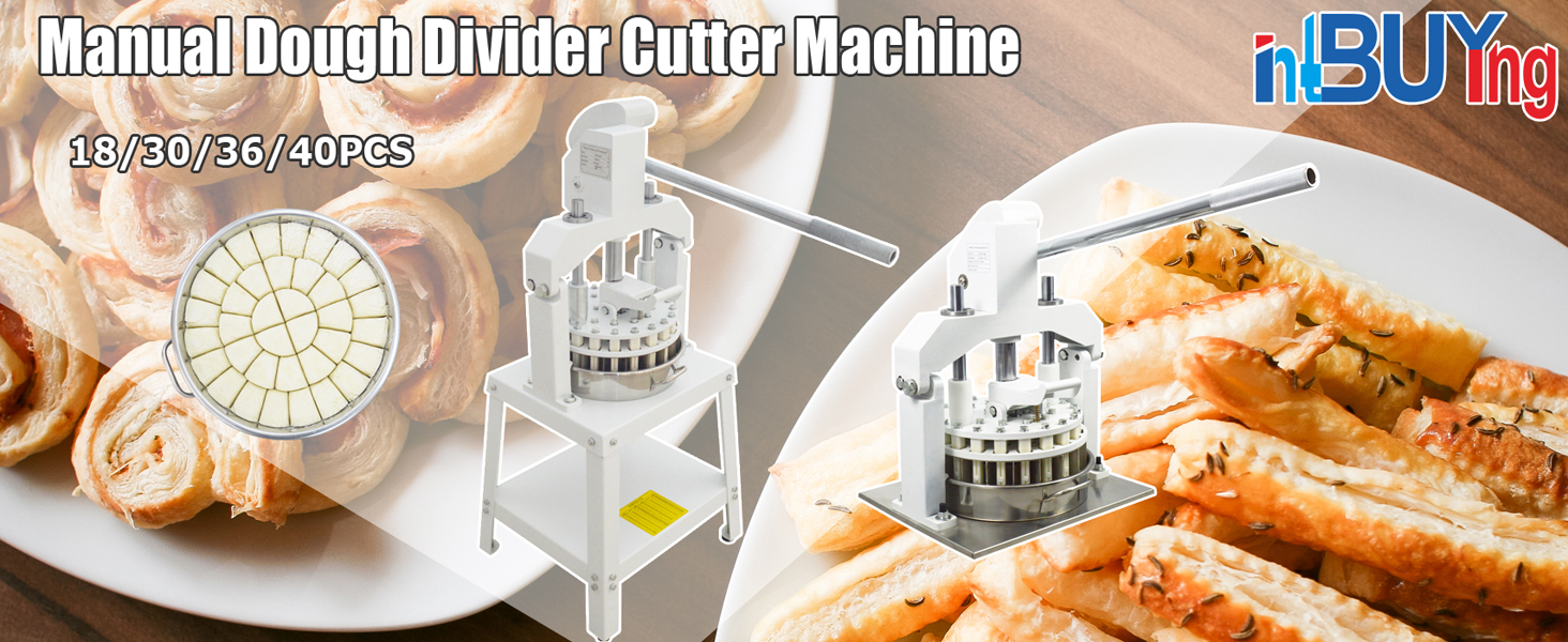 INTBUYING Manual Dough Divider Cutter Machine 36pcs Dough Dividing Cutting Machine