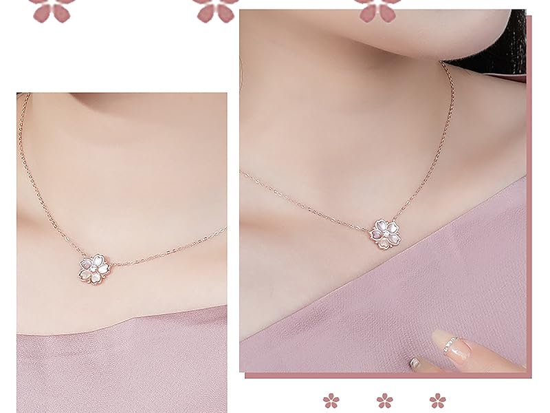 Amazon | [FH.bird] 桜 ネックレス レディース 人気 ピンク