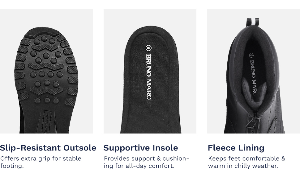 Bruno Marc Men's Insulated Waterproof Snow Boots Warm Winter Outdoor Hiking Work Boot 2.0