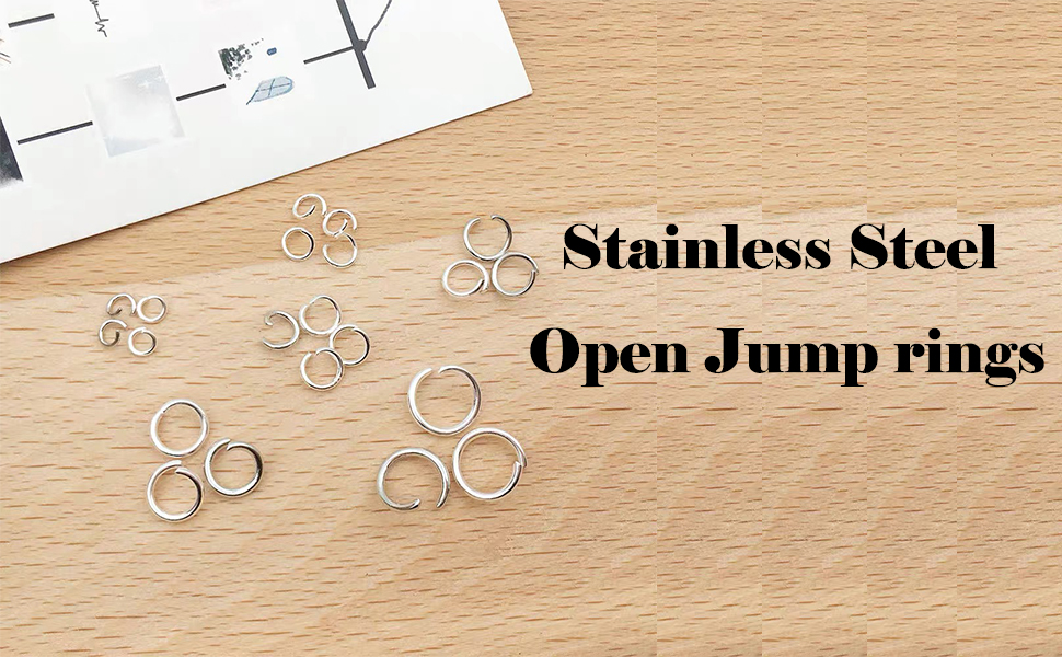 2000Pcs 6mm Stainless Steel Jump Rings 18 Gauge Metal O