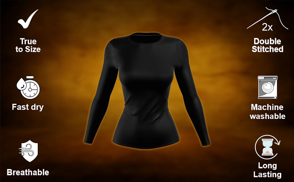 ladies rash guard features