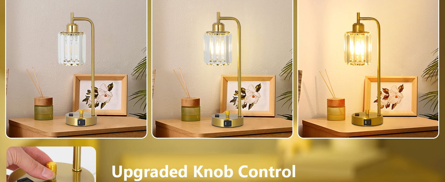 bedside lamp, desk lamp with usb charging port, chandelier lamp