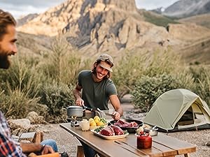 Windproof Camping Stove with Piezo Ignition Portable Gas Stove for Camping Camp Stove 