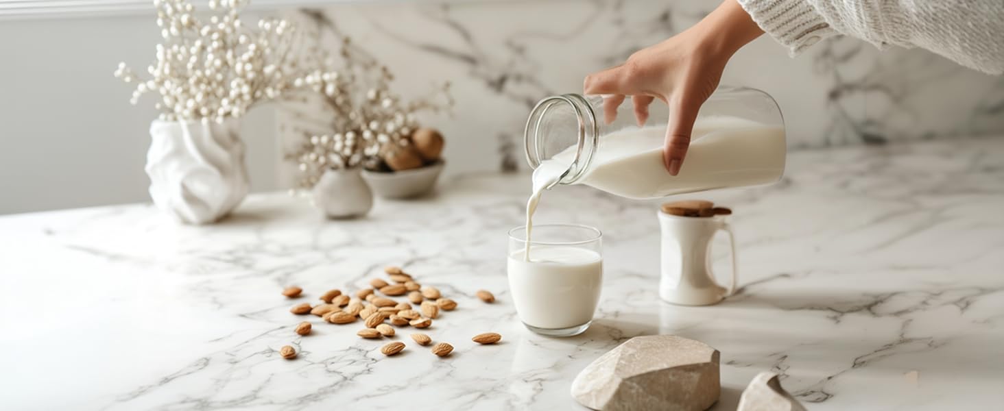 blender food processor combo, almond milk vanilla, plant based, unsweetened almond milk, ferlind