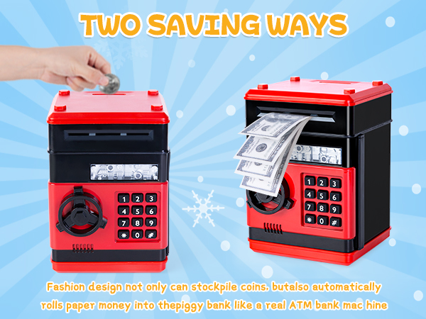 Kids Money Bank Money Box Piggy Bank for Kids digital Money Box safe for Kids Girls Boys