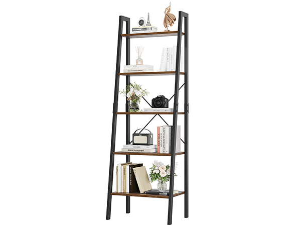 Amazon.com: FINETONES 5-Tier Ladder Shelf, Ladder Bookshelf