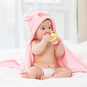 Vibrating Teether Toy, Teething Toys for Babies 0-6 Months, Electric Soothi