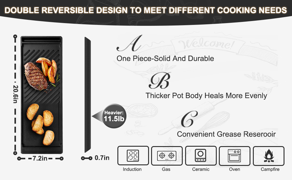 Upgraded DG6100859A Griddle Compatible With samsung Stove