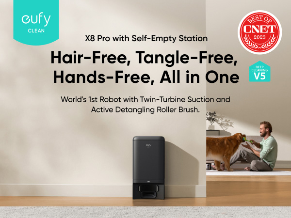 eufy Clean X8 Pro Robot Vacuum Cleaner with Mop and Self