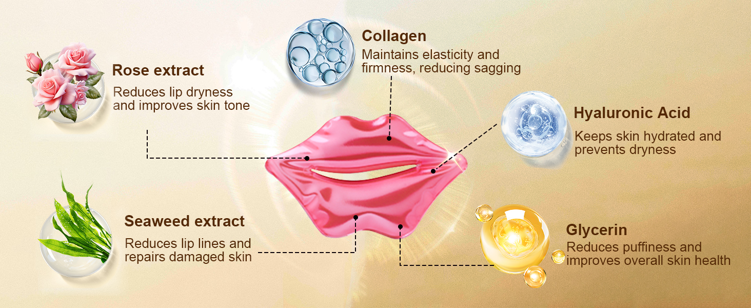 CHMI 30 Pairs Lip Masks & Eye Masks