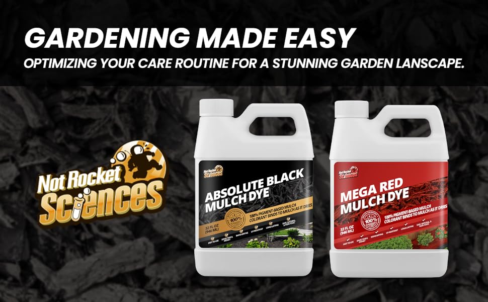 32oz Absolute Black Mulch Dye Treats up to 2,500 sq. ft., Liquid Mulch Dye Black