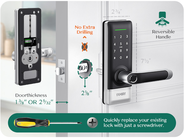 Yamiry smart lock installation kit contents
