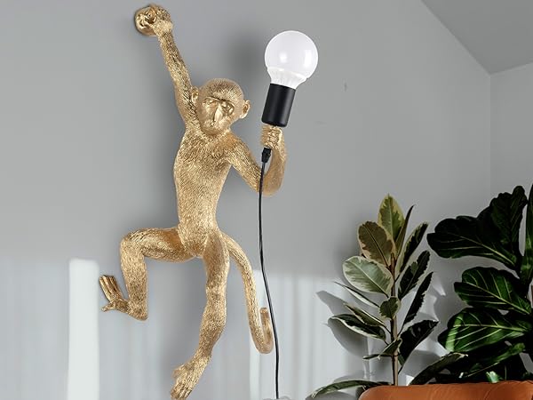 ハンドメイドlamp CHABEI Industrial Wall Lighting Fixture Vintage Resin Monkey