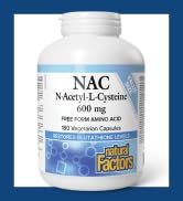 Natural Factors NAC (N-Acetyl-L-Cysteine), 600 mg, 180 Vegetarian Capsules, VALUE SIZE, Free Form...