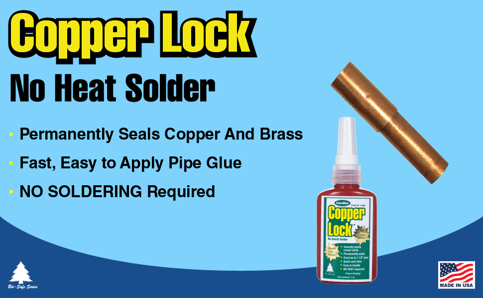 ComStar Copper Lock, No Heat Solder for Copper & Brass Pipes, Create A