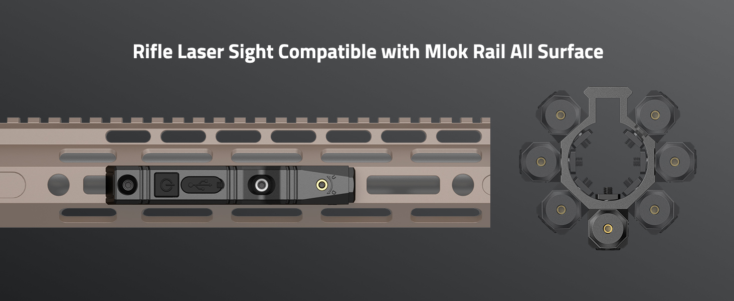 CVLIFE Laser Sight for Rifle Compatible with M-Lok Rail