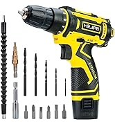 HILIPE Drill Set,12V Cordless Drill with Battery and Charger, Home Electric Power Drill Cordless,...