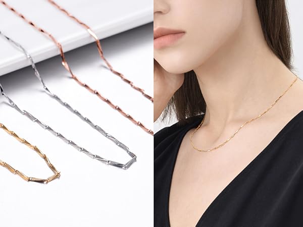 Amazon | [Suplight] ネックレス チェーンのみ ゴールド 18金