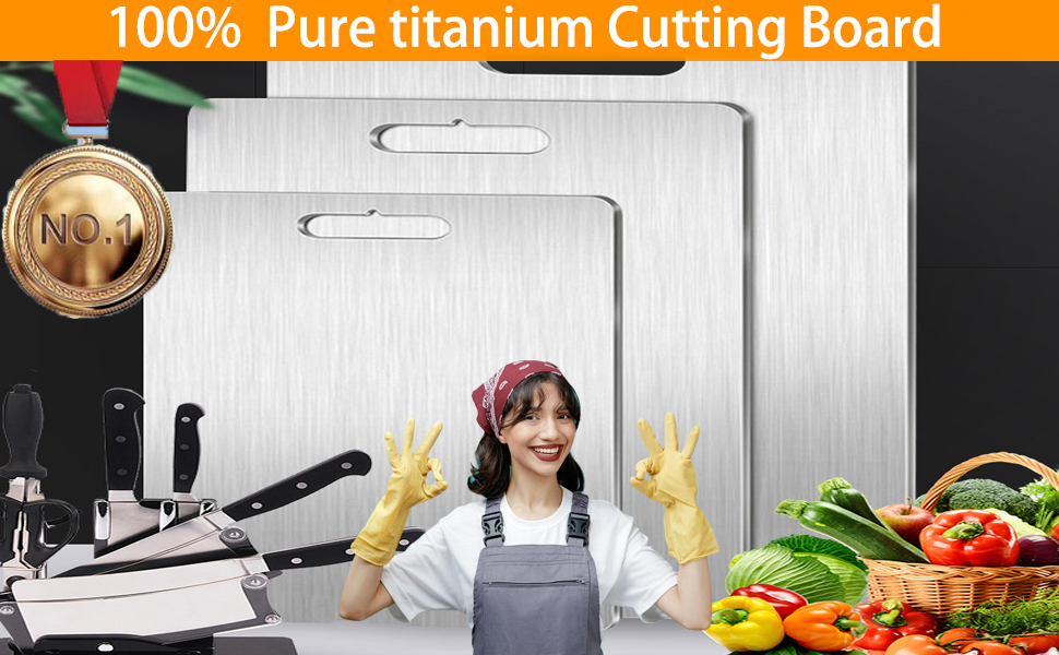 Apex Titanium Cutting Boards for Kitchen, 100% Pure Apex Titanium - Will Titanium Cutting Boards Dull Knives