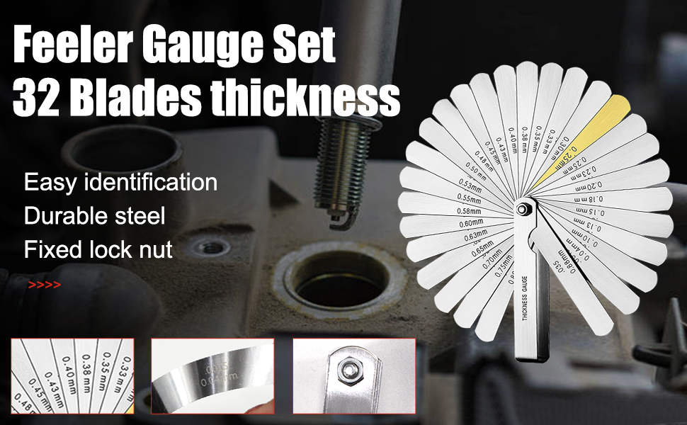 AutoWanderer Tool Universal Spark Plug Gap Tool with Feeler