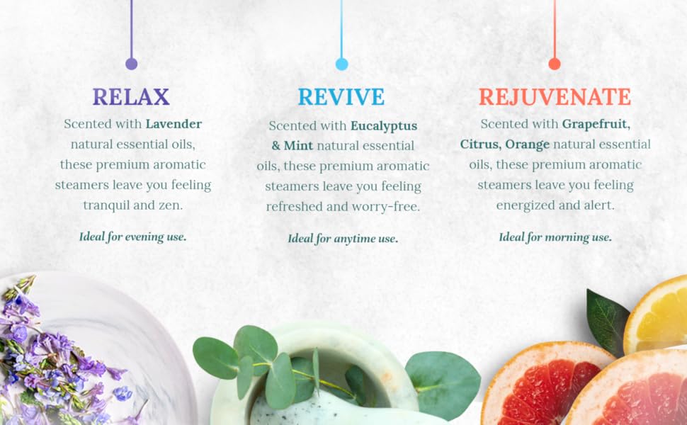 aromatherapy shower steamer lavender eucalyptus mint orange lime lemon citrus grapefruit menthol