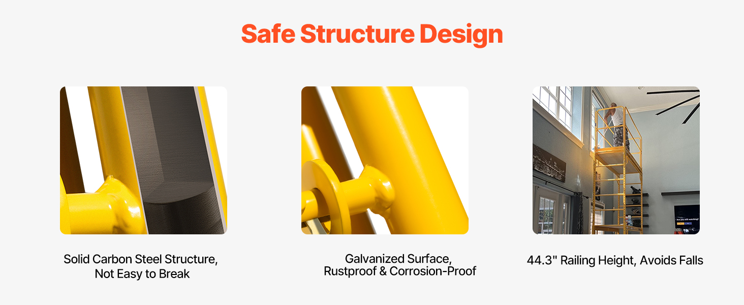 heavy-duty scaffold guard rail