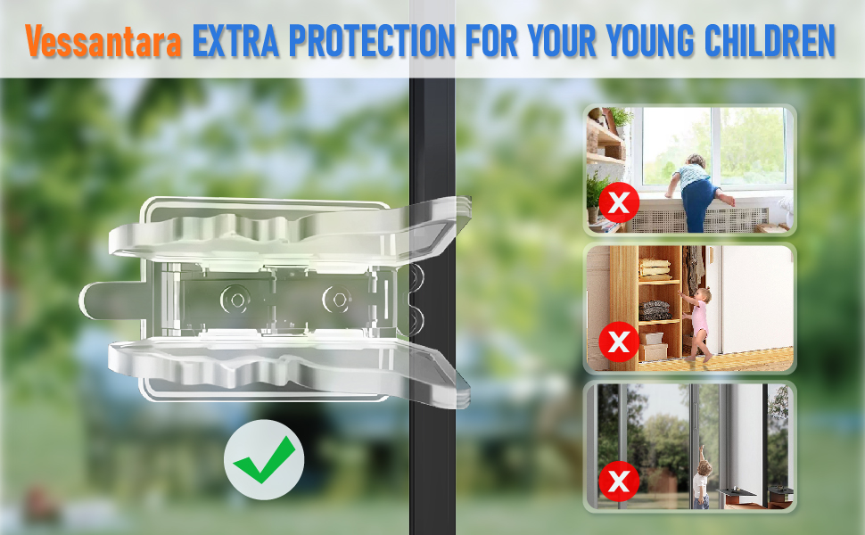 Sliding Door Lock for Child Safety,2 Pack Sliding Door