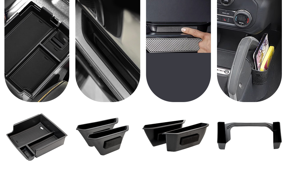  4 PCS Interior Storage Accessories for Ford Bronco 2024 2025 2021 2022 2023