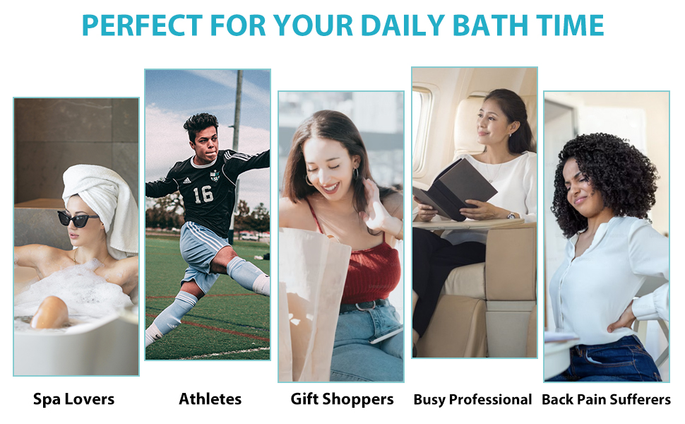 Efforest Bathtub Pillow for Spa lovers, Athletes, Gift Shoppers, Busy Professional