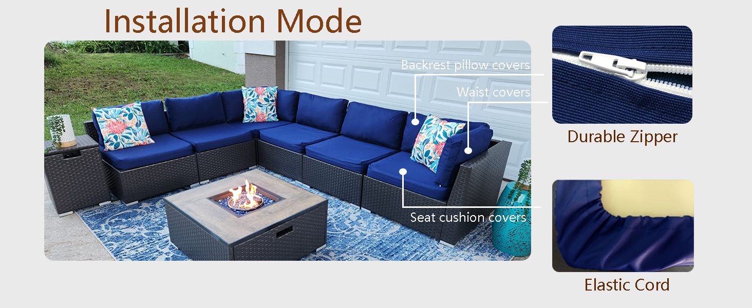 Patio Cushion Covers Outdoor Cushion Covers,for Outdoor Couch Cushion Covers Replacement