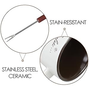 Ceramic Chocolate Fondue Mug Set