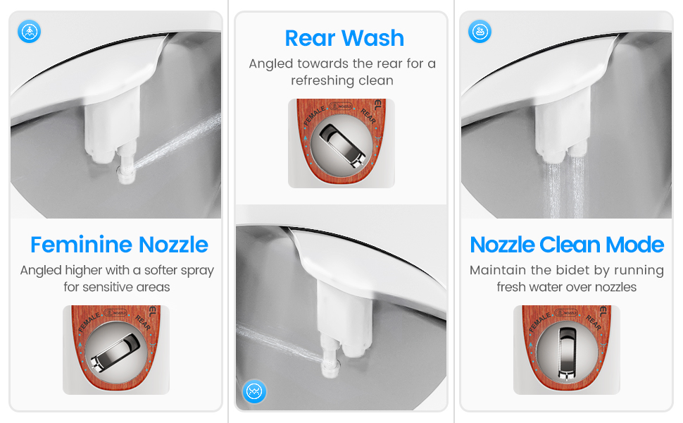 YASFEL Bidet, SelfCleaning Bidet Attachment for Toilet Non Electric