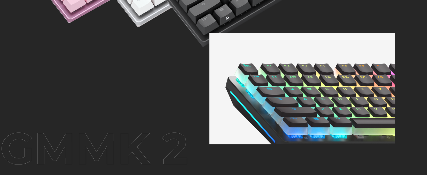 Glorious Gaming GMMK 2 Prebuilt, Mechanisches Gaming-Keyboard, Aluminiumrahmen, anpassbar
